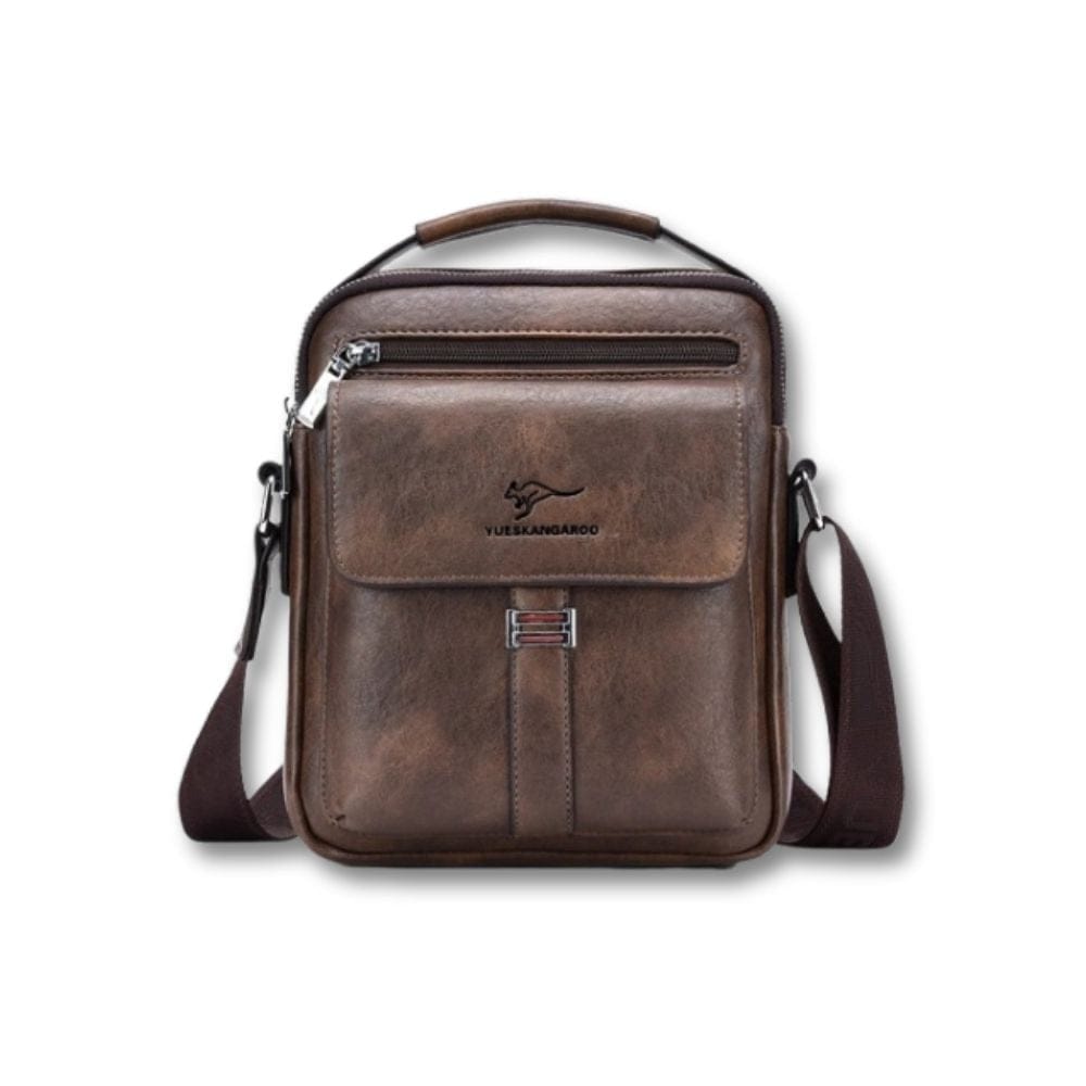 Sacoche en Cuir Homme | Vento Marron/Noir Marron / Cuir