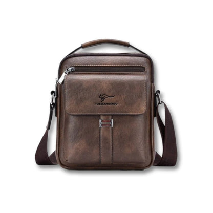 Sacoche en Cuir Homme | Vento Marron/Noir Marron / Cuir