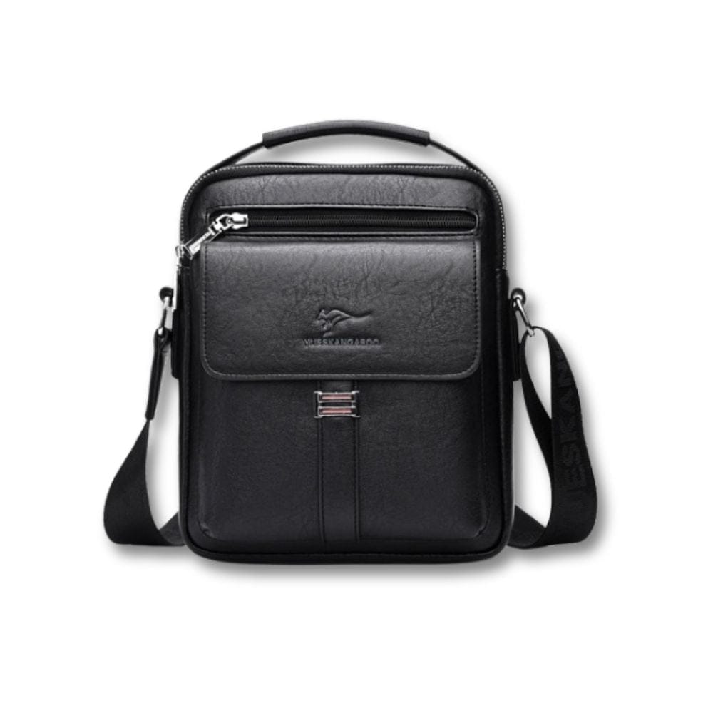 Sacoche en Cuir Homme | Vento Marron/Noir Noir / Cuir