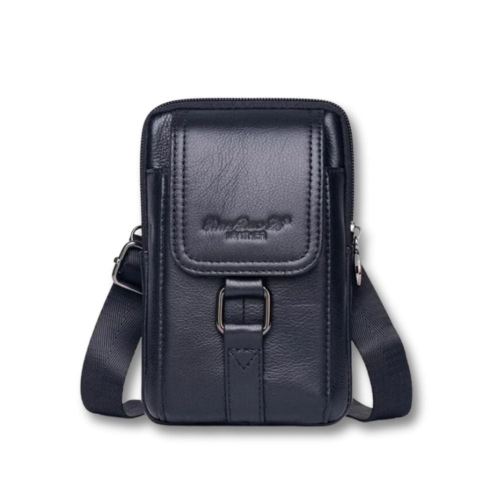 Sacoche en Cuir Mini pour Homme | Kaelen Black / Cuir