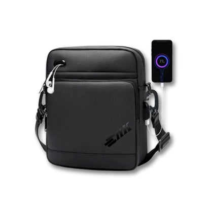 Sacoche Etanche Noire USB | Ryven Luxury Black / Nylon