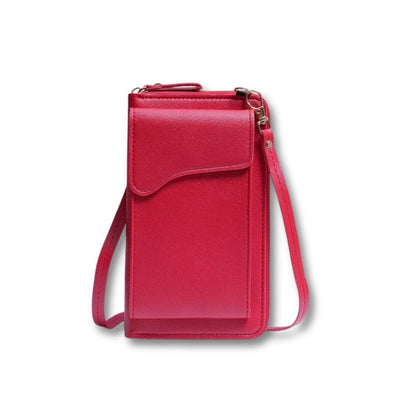 Sacoche Femme Bandoulière Cuir | Juna Rouge / Cuir