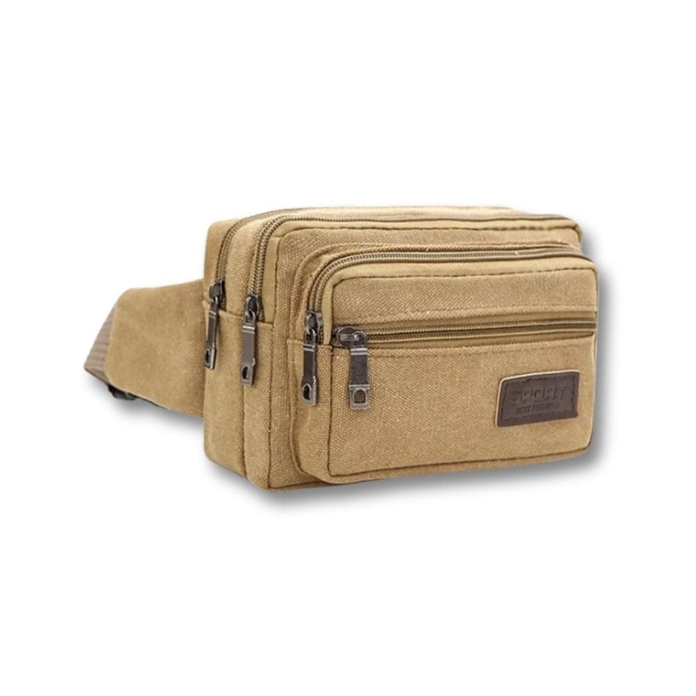 Sacoche Homme Banane en Toile | Quinlan Kaki / Tissu