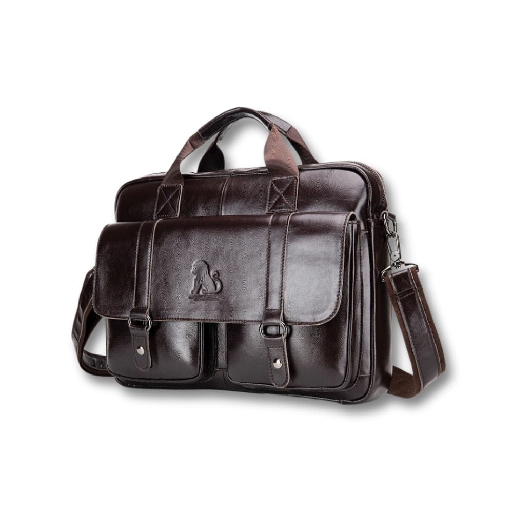 Sacoche Homme Cartable | Yoris café / Cuir