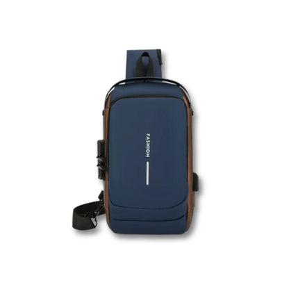 Sacoche Homme USB | Karl Bleu / Nylon