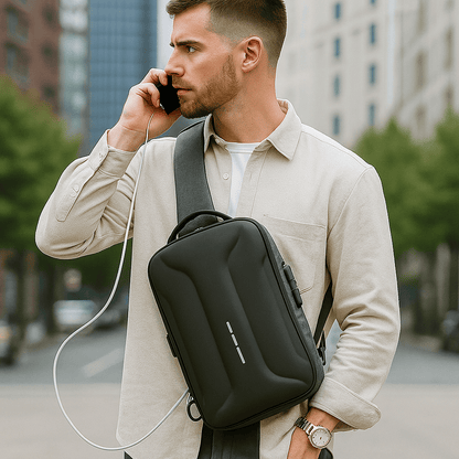 Sacoche Nylon avec port USB | Lino