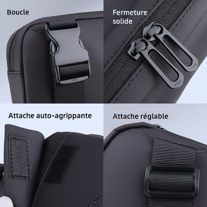 Sacoche Nylon Homme | Delta Noir / Tissu