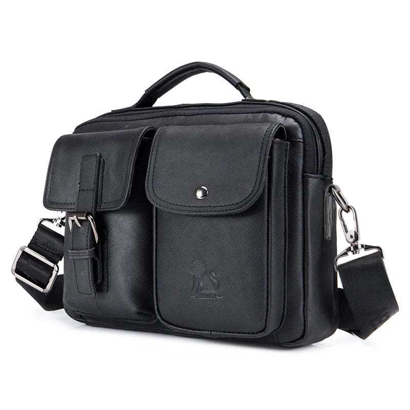 Sacoche Porte Document | Elvan Noir / Cuir
