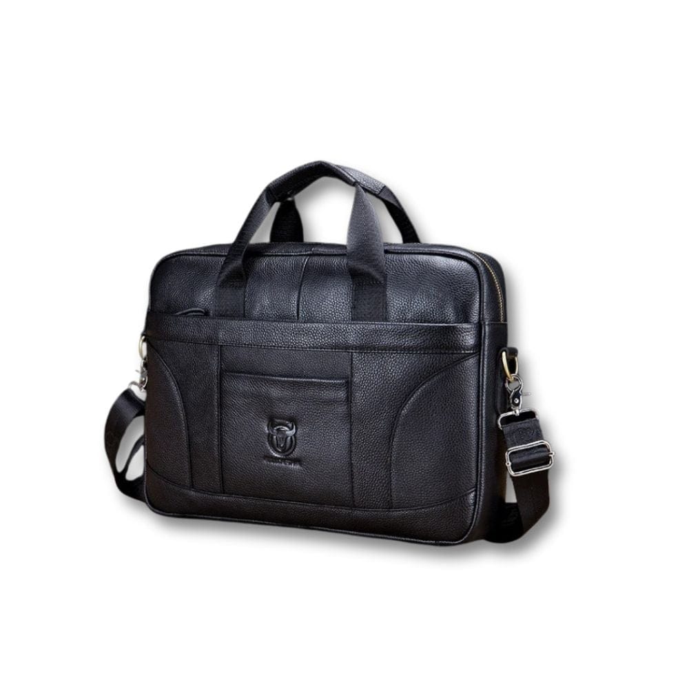 Sacoche Porte Document Homme Cuir | Bullcaptain Noir / Cuir