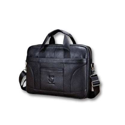 Sacoche Porte Document Homme Cuir | Bullcaptain Noir / Cuir