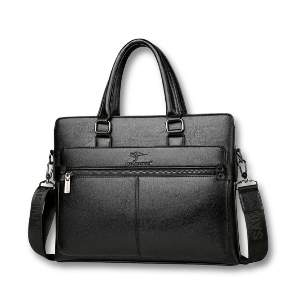 Sacoche Porte Document Homme | Seren Black / Cuir