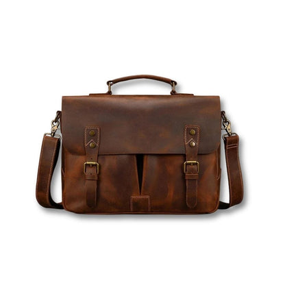 Sacoche Porte Documents | Xaren Brown 37cm / Cuir