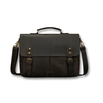 Sacoche Porte Documents | Xaren Dark Brown 41cm / Cuir