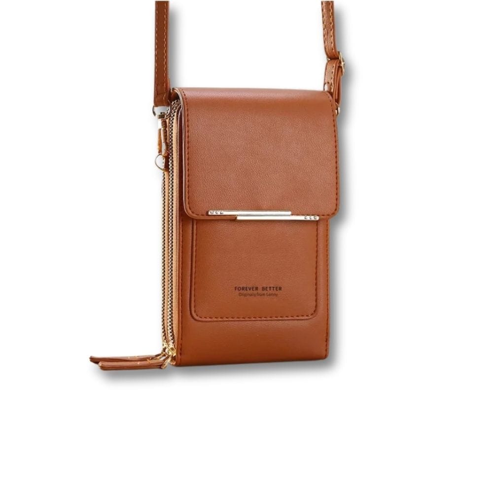 Sacoche Porte Monnaie Femme | Ysia Brun / Cuir