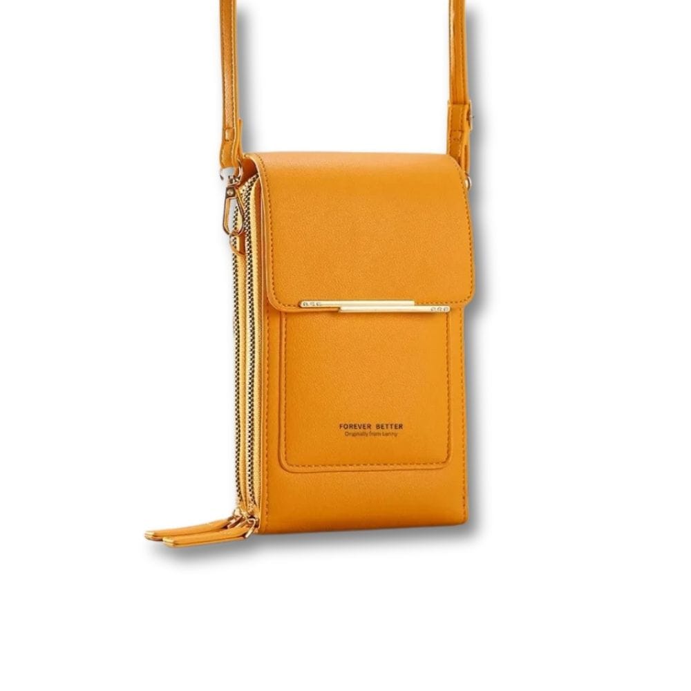 Sacoche Porte Monnaie Femme | Ysia Jaune / Cuir