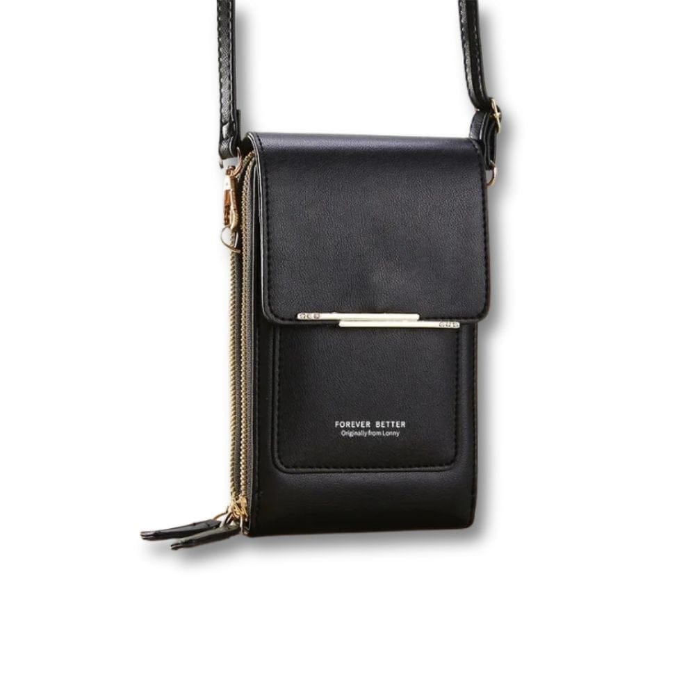Sacoche Porte Monnaie Femme | Ysia Noir / Cuir