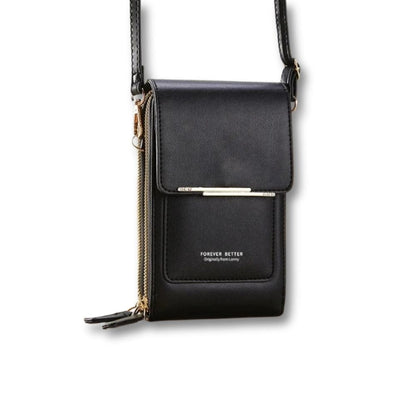 Sacoche Porte Monnaie Femme | Ysia Noir / Cuir