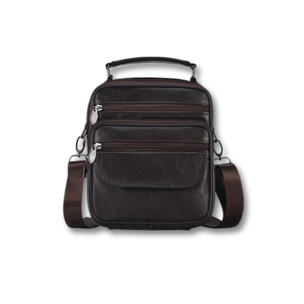 Sacoche pour Homme Cuir | Lyos Café / Cuir