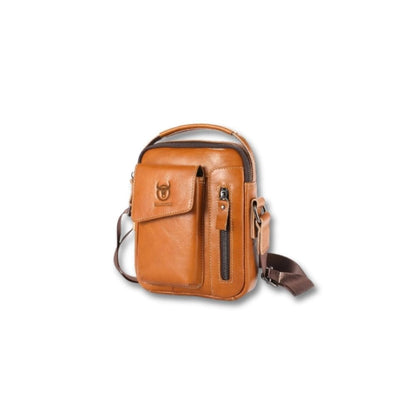 Sacoche pour Homme en Cuir | Atlas Kaki / cuir