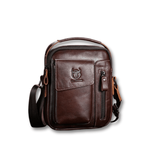 Sacoche pour Homme en Cuir | Atlas Marron / cuir